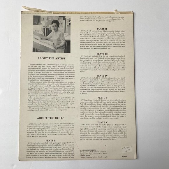 French Dolls Coloring Book Unused - Picture 3 of 4